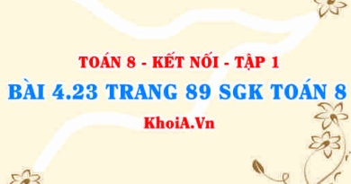 Bài 4.23 trang 89 SGK Toán 8 tập 1 Kết nối tri thức